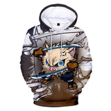 Men and Women Pokemon Pikachu Coat Autumn Winter Sweater Digital Printing 3D Hooded Long Sleeve