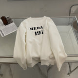 Harvard Sweatshirt 1977 Printed Pullover round Neck Fleece-Lined Sweater