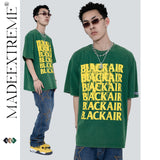 Blackair T Shirt Retro Summer Loose round Neck Bottoming Shirt
