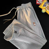 Men Sweatpants Straight Draping Effect Girls Casual Trousers