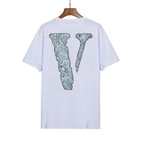 Vlone Men's Large Size Loose ShortSleeved Summer Clothes Casual Fashion Tshirt