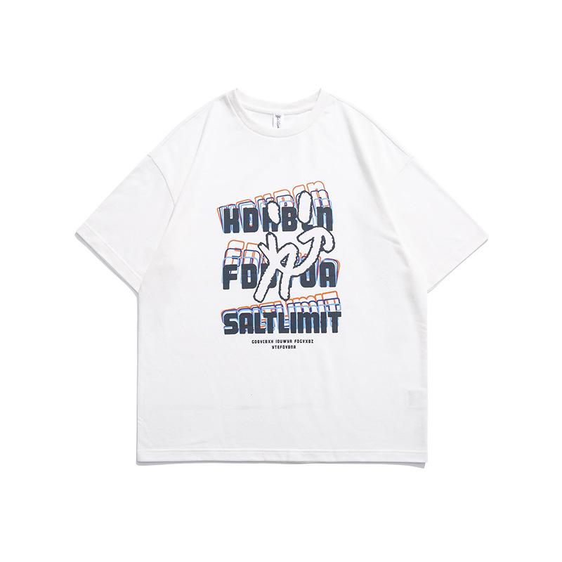 Men T Shirt Summer Casual Tops Men's Clothes Summer Wear Vintage Men's round Neck Short Sleeve Casual Loose Letter Printed T-shirt