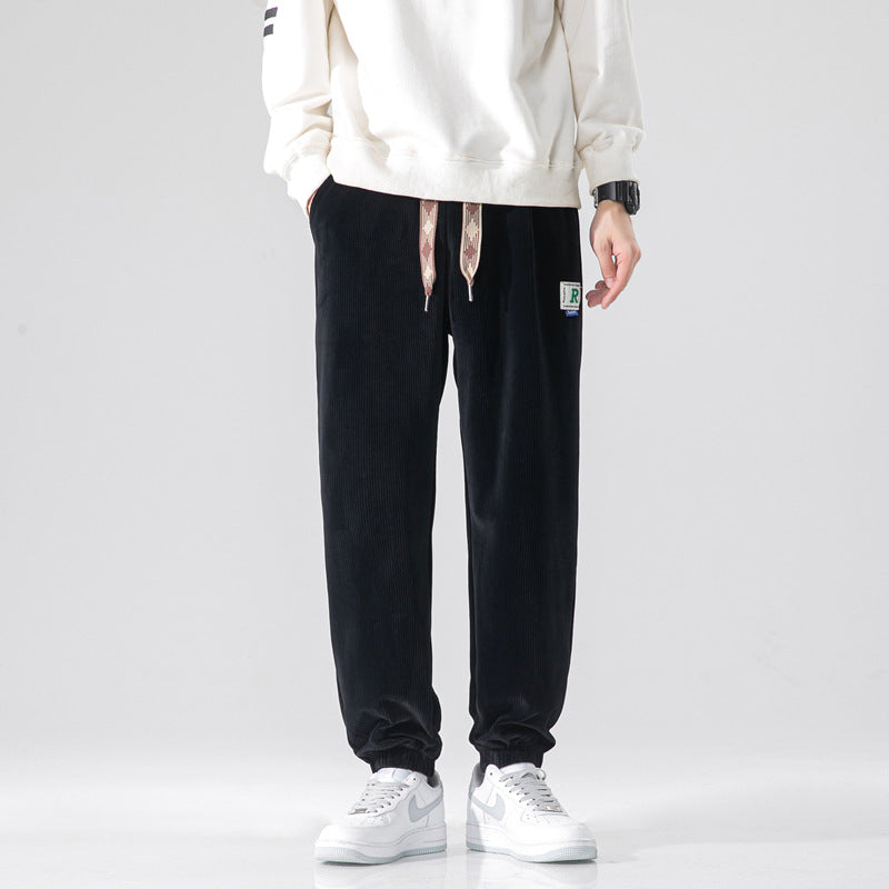 Men Sweatpants Men's Autumn and Winter Loose Track Sweatpants
