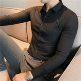 Men Shirts Plaid Long Sleeve Shirt