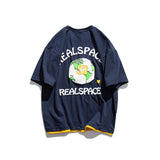 Men T Shirt Summer Casual Tops Men's Men's round Neck Short Sleeve Casual Loose Puff Print Fake Two Pieces