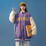 Corduroy Patch Jacket Baseball Uniform Men's Spring and Autumn Baggy Coat