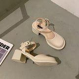 Nude Pumps Block Heel