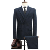 Double Brewed Seersucker Suit Men's Slim Black Casual Jacket
