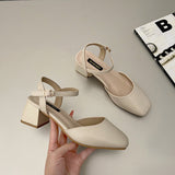 Nude Block Heel Sandals