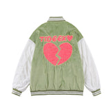 Spray Painted Jacket Autumn and Winter Baseball Uniform Coat Jacket