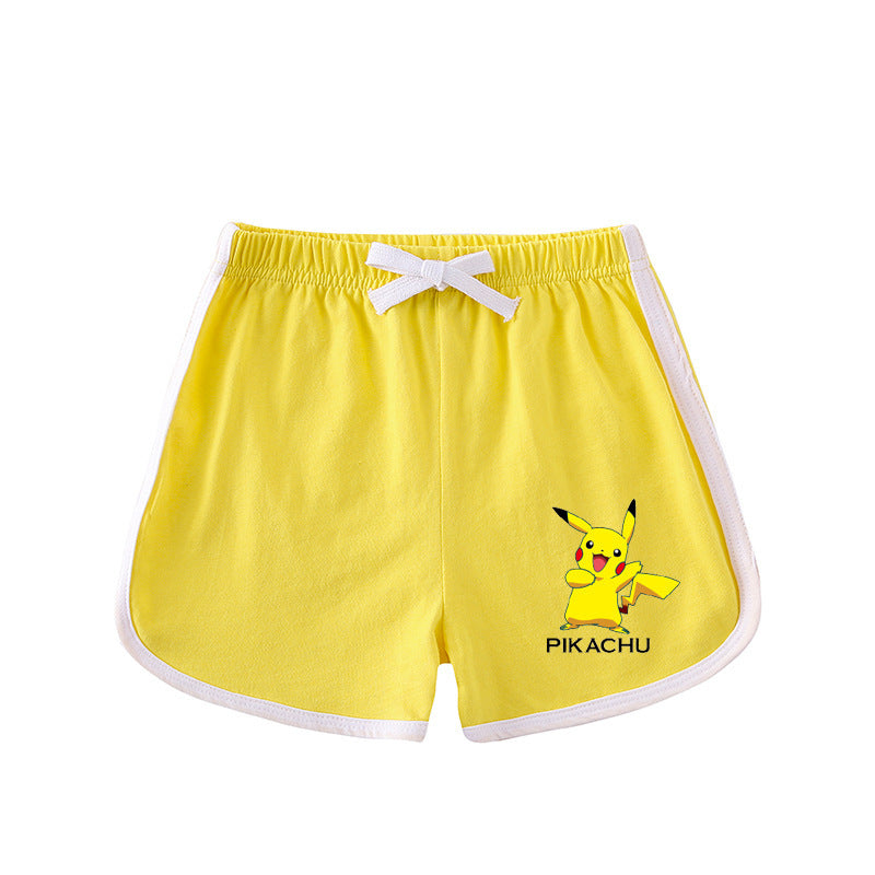 Children Pokemon Pikachu Shorts Baby Skin-Friendly Cotton Children's Shorts