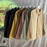 Corduroy Patch Jacket Long Sleeve Corduroy Shirt Loose Casual Jacket