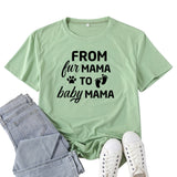 Boy Mama T Shirt Mama to Baby Mama Letter Printed T-shirt
