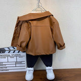 Toddler Boys Jackets Boy's Leather Jacket Coat