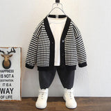 Toddler Boys Jackets Boys' Knitting Cardigan Autumn And Winter Sweater Coat Children