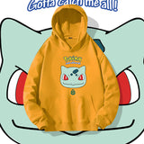 Men and Women Pokemon Pikachu Hoodie Pokémon Bulbasaur Hooded Sweater