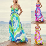 Women Bohemian Dress Spring/Summer Printing Slip Dress