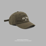 Yankee Baseball Cap Embroidered Baseball Cap Women's Cotton Sunshade Hat Men's Autumn and Winter