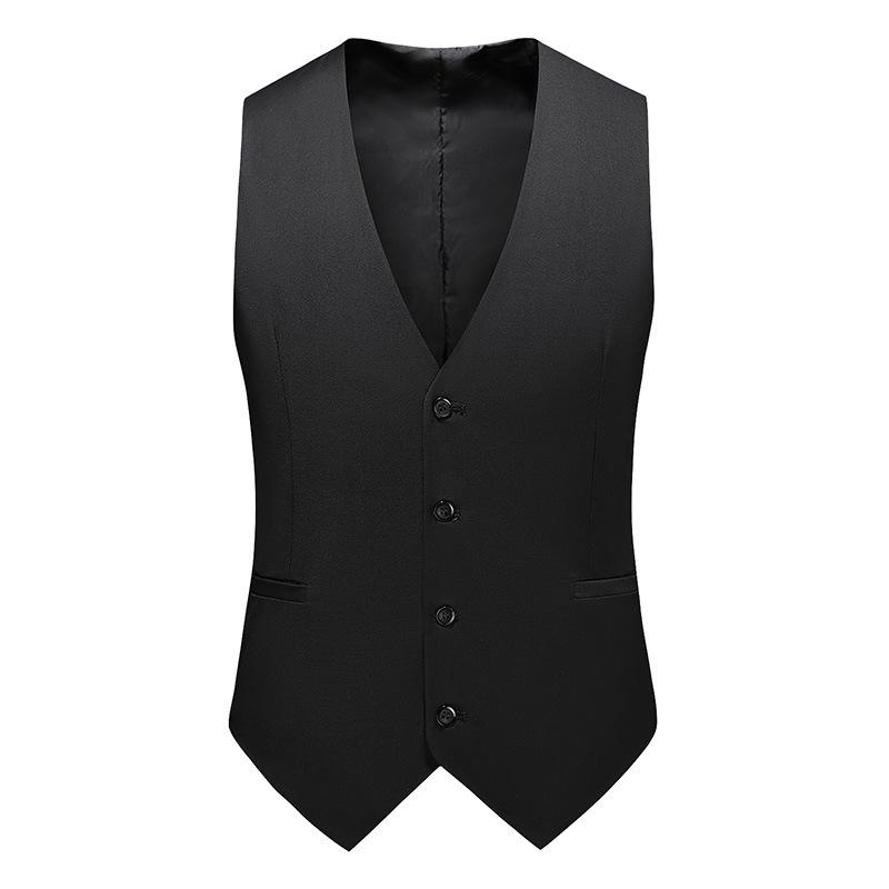 Men's Dress Vests Men's Vest Casual Jacket Business Waistcoat Men's Vest Solid Color Slim Fit Casual Fashion Suit