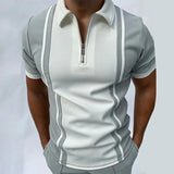 Polo Shirts Spring and Summer Men's Polo Shirt Color Matching T-shirt