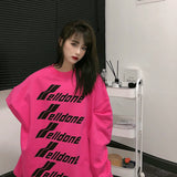We11done Hoodie Letter round Neck Loose Men's and Women's Sweater