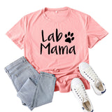 Boy Mama T Shirts Lab Mama Letter Print Short-Sleeve T-shirt