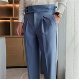 Men Trousers Fall Rag-Eared Casual Pants