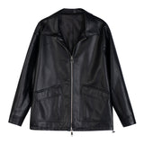 Beth Dutton Outfits Retro Biker's Leather Coat Women's Autumn and Winter Loose Jacket