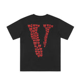 Playboi Vlone Shirt Loose Crew Neck Casual Skull Letter Short Sleeve T-shirt