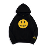 Smiley Face Hoodie Drew Smiley Face Printed Men's and Women's Casual Hooded Sweater