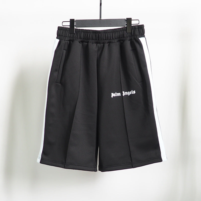 Palm Angels Vintage Rainbow Ribbon Striped Casual Shorts