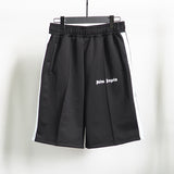 Palm Angels Vintage Rainbow Ribbon Striped Casual Shorts