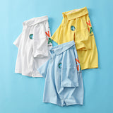 Children Hoodie Sweatshirts Boy's Short-Sleeved T-shirt Summer Wear