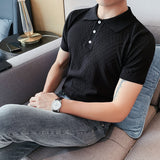 Men Short Sleeve T-shirt Breathable Lapels T-shirt