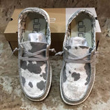 Cow Print Hey Dude Shoes Low Top Canvas Women's Shoes Personality Flat Shoes Cows Pattern