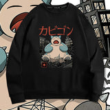 Men and Women Pokemon Pikachu Hoodie Pokémon Snorlax Crew Neck Pullover Sweatshirt