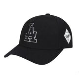 La 59fifty Hats MLB Baseball Cap Side Seam Label Golden Edge Men's and Women's Hard Top NY Peaked Cap