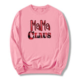 Boy Mama Hoodie Red Plaid Mama Printed Crew Neck Sweatshirt