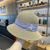 Straw Hat Ribbon Straw Hat Summer Outdoor Seaside Beach Sun
