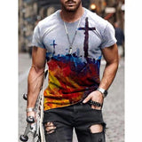 Tactics Style T Shirt for Men Summer Short Sleeve round Neck Printing Stylish Casual T-shirt