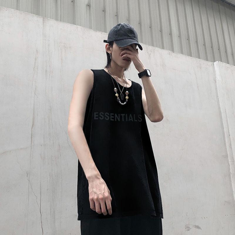 Fog Essentials Vest Fog Double Line Essentials Letter Vest T-shirt Men's and Women's Fear Of God Loose Fashion Brand Waistcoat