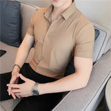 Men Shirts Stretch Thin Shirt