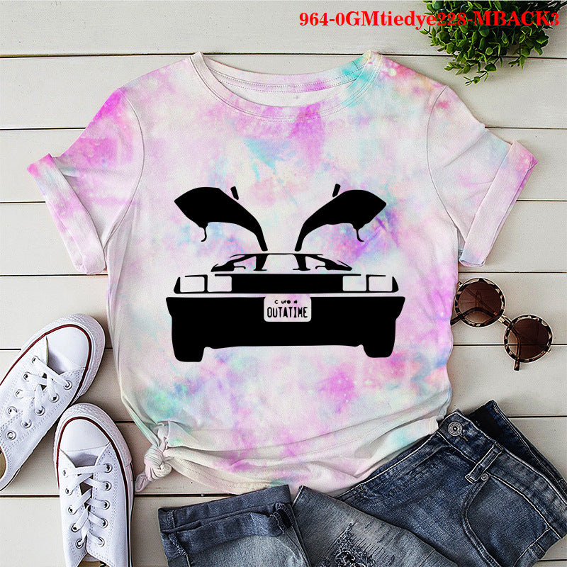 Back to the Future Costume Milk Silk Short Sleeve T-shirt Women's Short