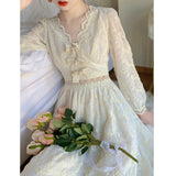 Fairy Dress Pearl Butterfly Big Swing Hollow Heart Machine Midriff Outfit Sweet French Dress