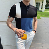 Men Polo Shirts Slim Fit Fashion Polo Collar T-shirt