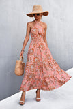 Women Exotic Dresses Sexy Backless Lace up Printed Dress
