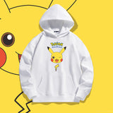Men and Women Pokemon Pikachu Hoodie Loose Shoulder Long Sleeve Top Clothes