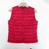 Women Winter Coats Puffer down Vest Autumn and Winter Women's Light Light Vest round Neck None