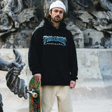 Thrasher Hoodie Autumn and Winter Flame Print Men's Women's Hoodie