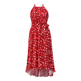 Beth Dutton Bohemian Dress Summer Spring Midi Dresses Polka Dot Print Dress